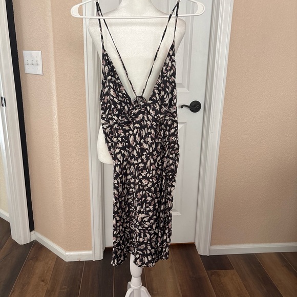 Free People Black and Cream Backless Dress - Picture 1 of 2
